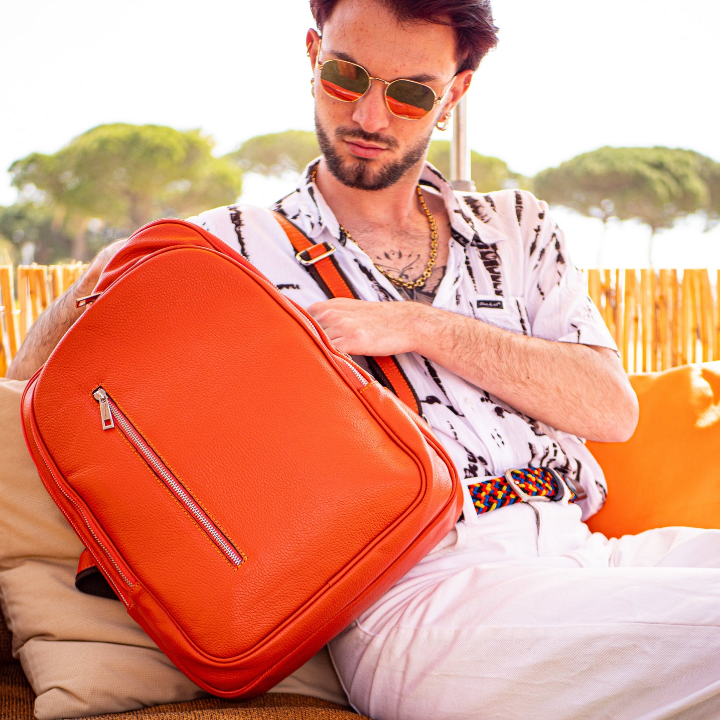 Sac à Dos Orange, Mod. Ulisse (taille petite)