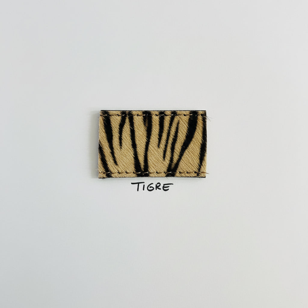 Ceinture en cuir imprimé animalier