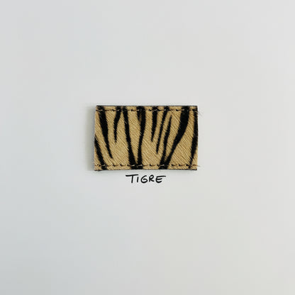 Ceinture en cuir imprimé animalier