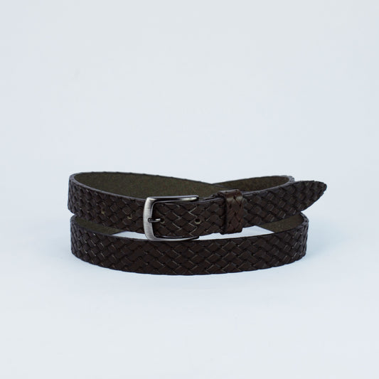 Ceinture en cuir effet tressage, Modèle 721/25