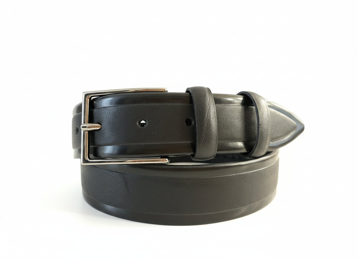Ceinture en cuir sans surpiqure effet opaque, Modèle 4072/35