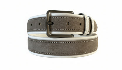 Ceinture Printamnière en Cuir et Nubuck, Modèle 2436/35